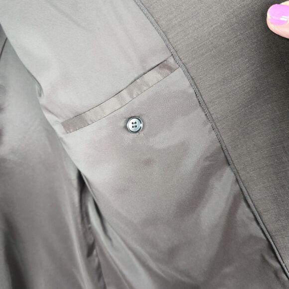 Ann Taylor Blazer Jacket Women 12 Brown Classic Career Office Wool Blend Pockets - Picture 6 of 10